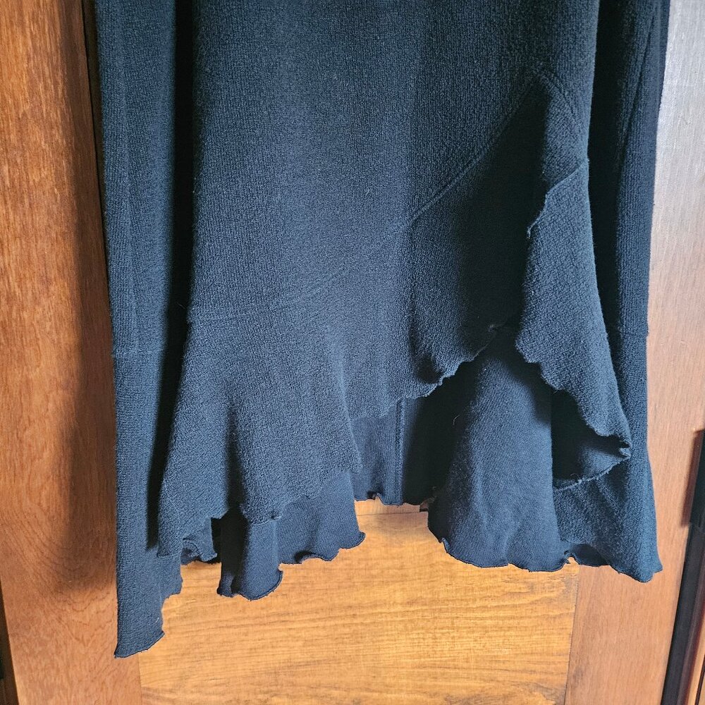 Chalet Black Cotton Asymetric Hem Skirt Sz M - Picture 3 of 7